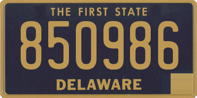 DE license plate 850986