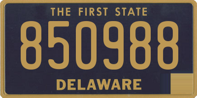 DE license plate 850988