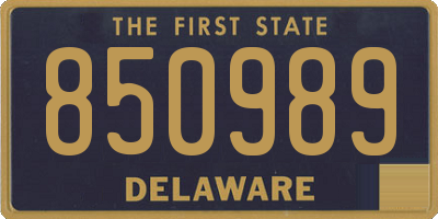 DE license plate 850989