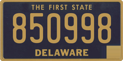 DE license plate 850998