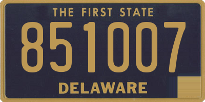 DE license plate 851007