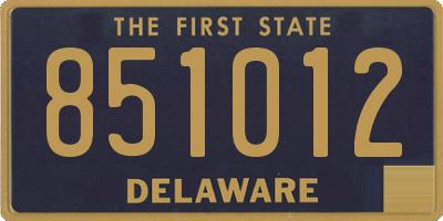 DE license plate 851012