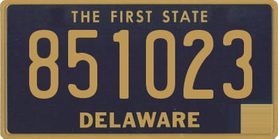 DE license plate 851023