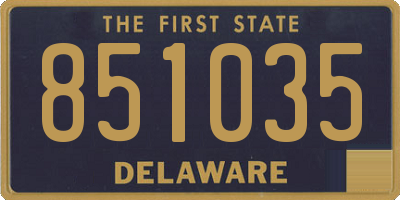 DE license plate 851035
