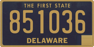 DE license plate 851036