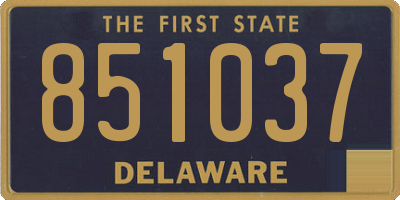 DE license plate 851037