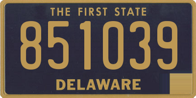 DE license plate 851039