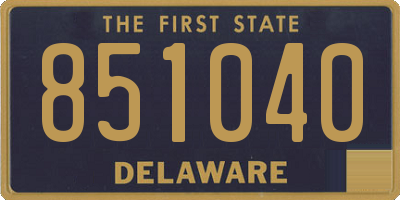 DE license plate 851040