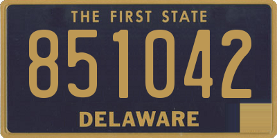 DE license plate 851042