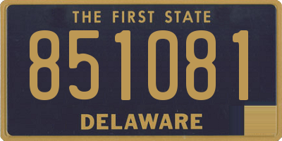 DE license plate 851081