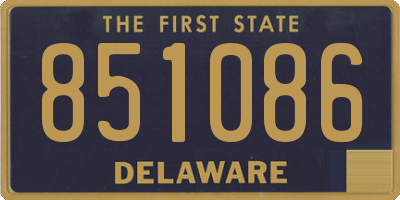 DE license plate 851086