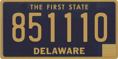 DE license plate 851110