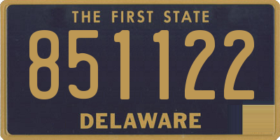 DE license plate 851122