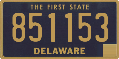 DE license plate 851153