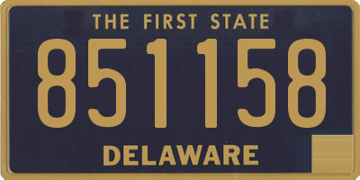 DE license plate 851158