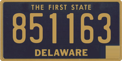 DE license plate 851163