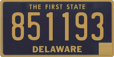 DE license plate 851193