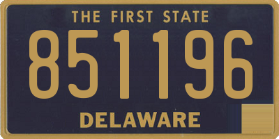 DE license plate 851196