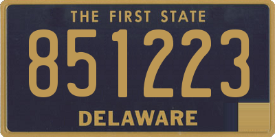 DE license plate 851223