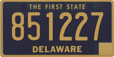DE license plate 851227