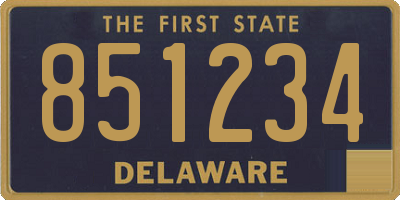 DE license plate 851234