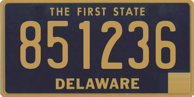 DE license plate 851236