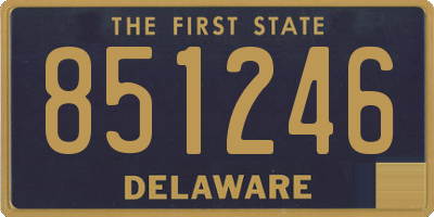 DE license plate 851246