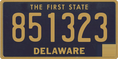 DE license plate 851323