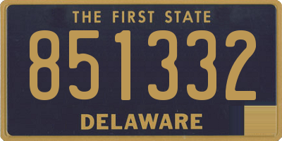 DE license plate 851332