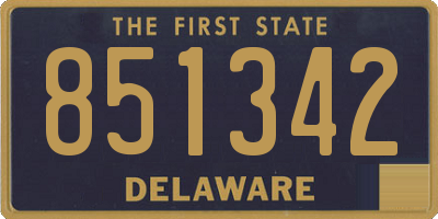 DE license plate 851342