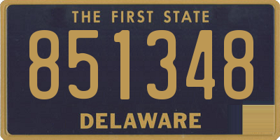 DE license plate 851348