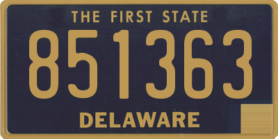 DE license plate 851363