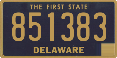 DE license plate 851383