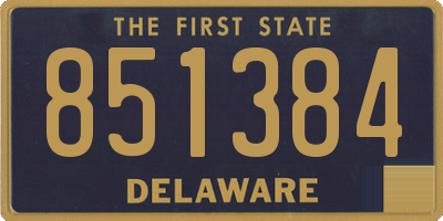 DE license plate 851384