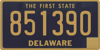 DE license plate 851390