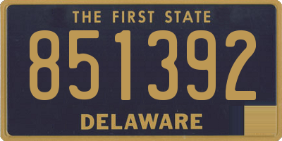 DE license plate 851392