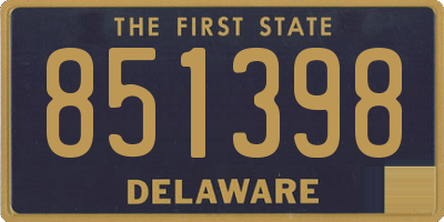 DE license plate 851398