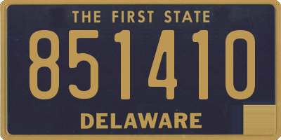 DE license plate 851410