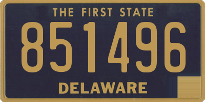 DE license plate 851496