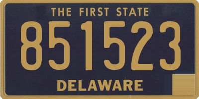 DE license plate 851523