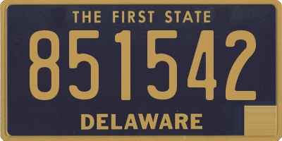 DE license plate 851542