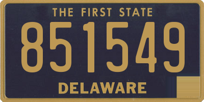 DE license plate 851549