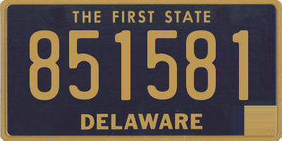 DE license plate 851581