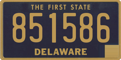 DE license plate 851586