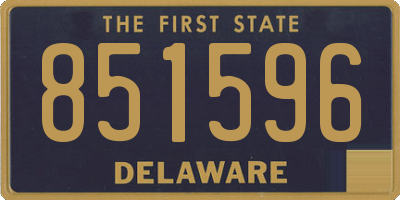 DE license plate 851596