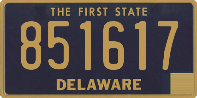 DE license plate 851617