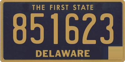 DE license plate 851623
