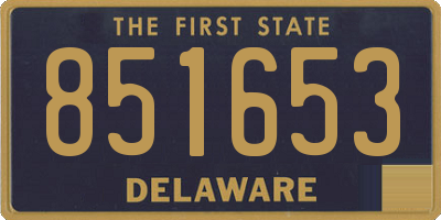 DE license plate 851653