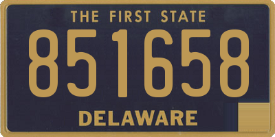 DE license plate 851658