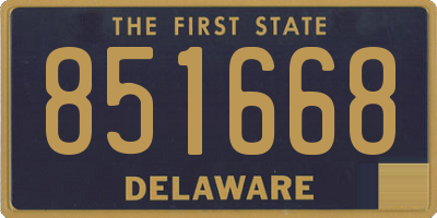 DE license plate 851668